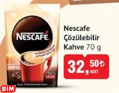 NESCAFE NESCAFE ÇÖZÜLEBİLİR KAHVE NESCAFE NESCAFE ÇÖZÜLEBİLİR KAHVE